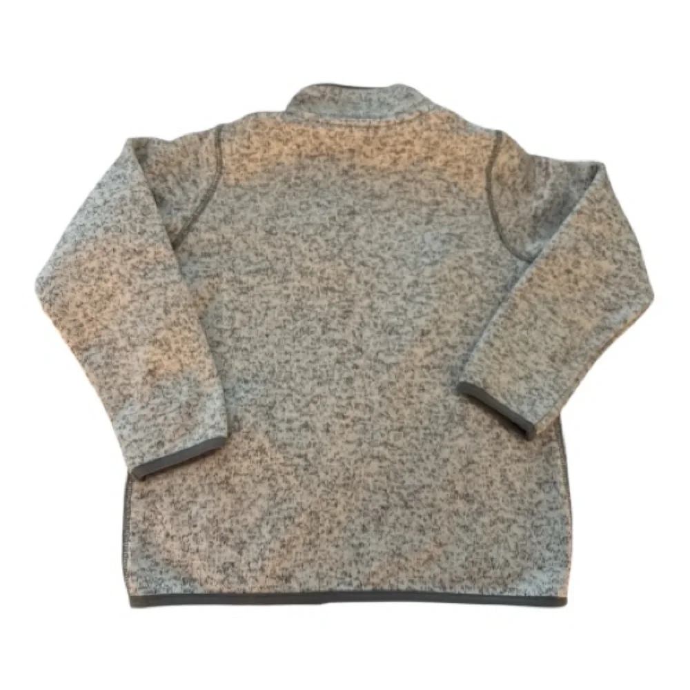 CARTER’S KID boys zipper sweater jacket, size 6, light gray , dark gray flecks.